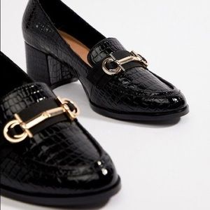 ASOS Stirrup Loafers with Heel Croc. NWT